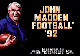 John Madden Football '92 screenshot 4 for Sega Genesis
